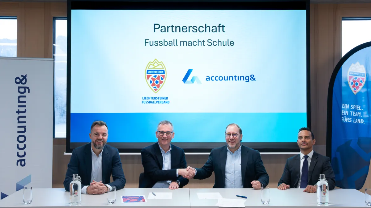 Signing of the partnership between Accounting& and the Liechtenstein Football Association